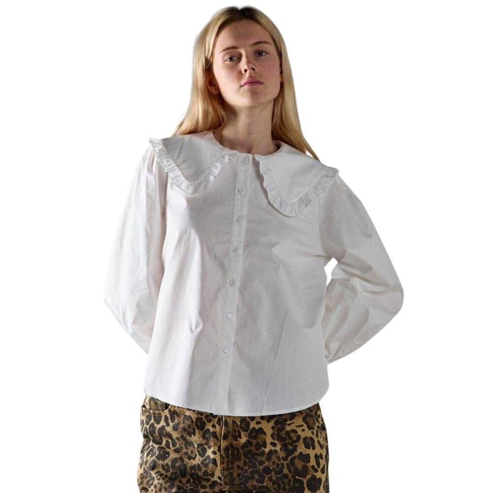 Glamorous Womens/Ladies Statement Collar Blouse / White